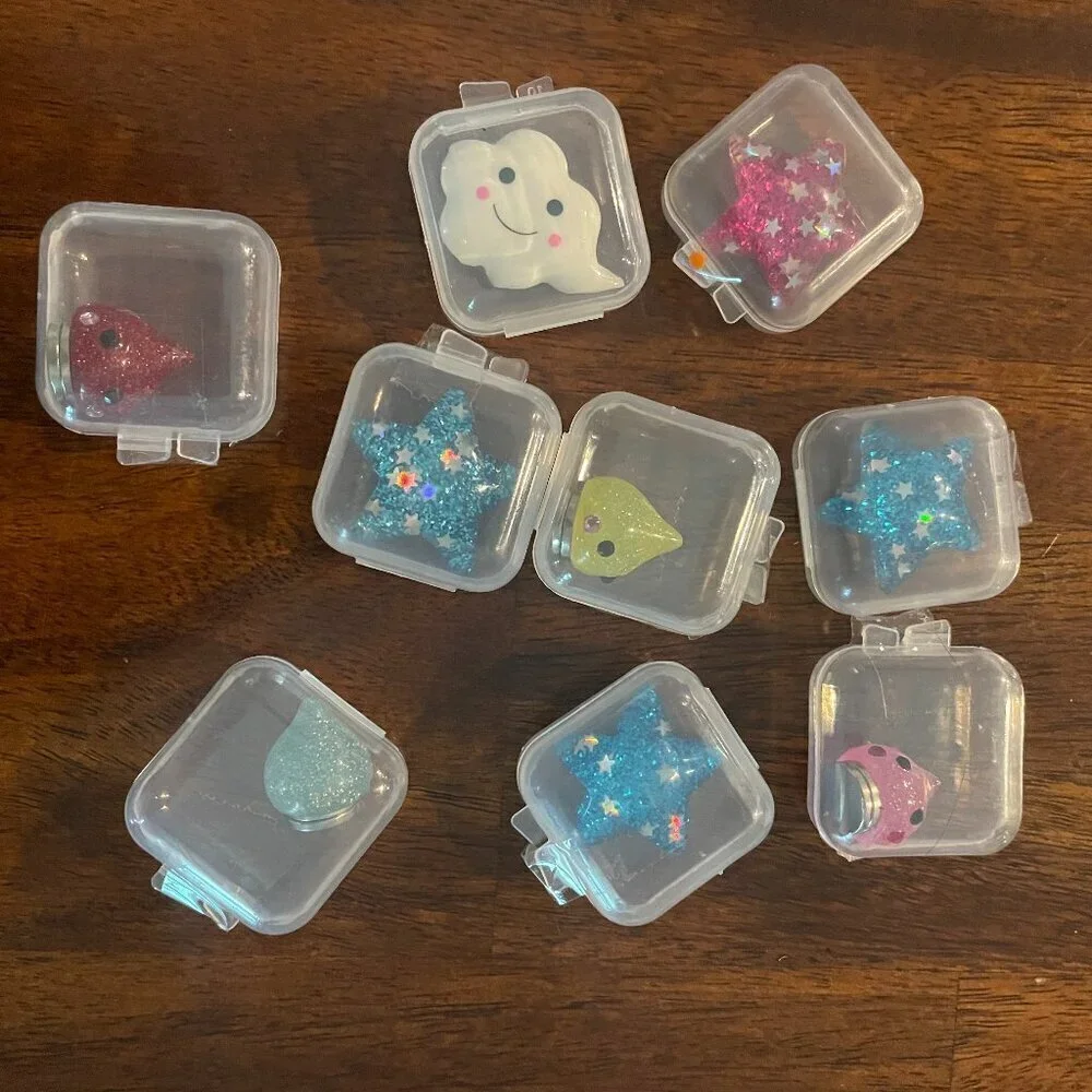 Diamond Painted Magnet Kit Set of 9 Tear Drops, Stars & Cloud Collectible!